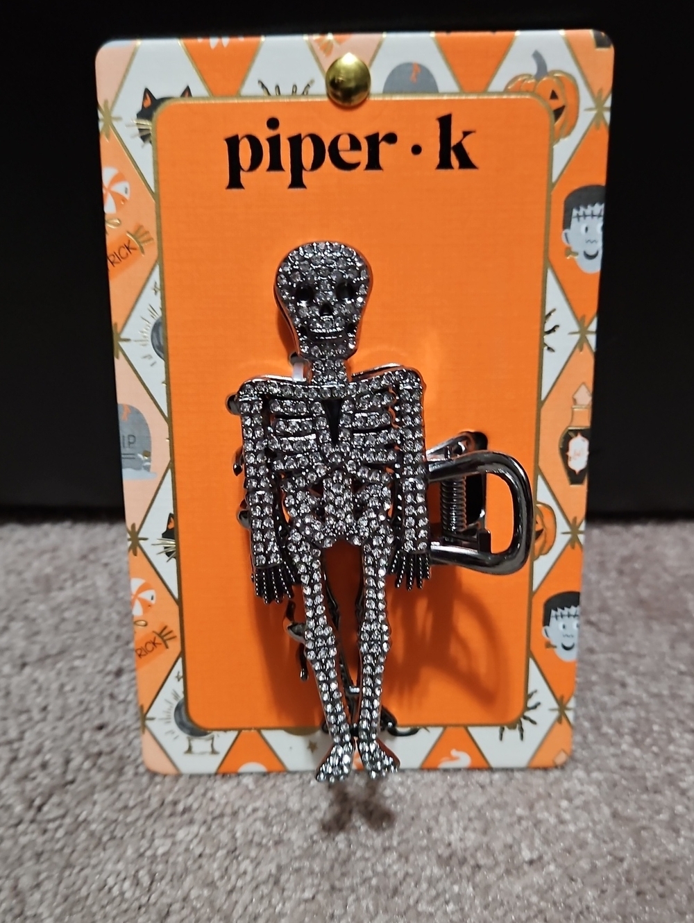Piper K - Rhinestone Skeleton Hair Clip